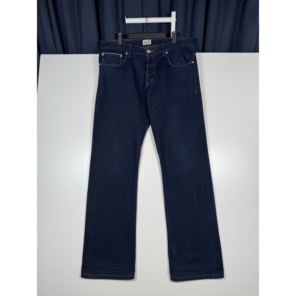 NAKED & FAMOUS Jeans Slim Guy Tweed Fill Selvedge Dark Wash - 36x34